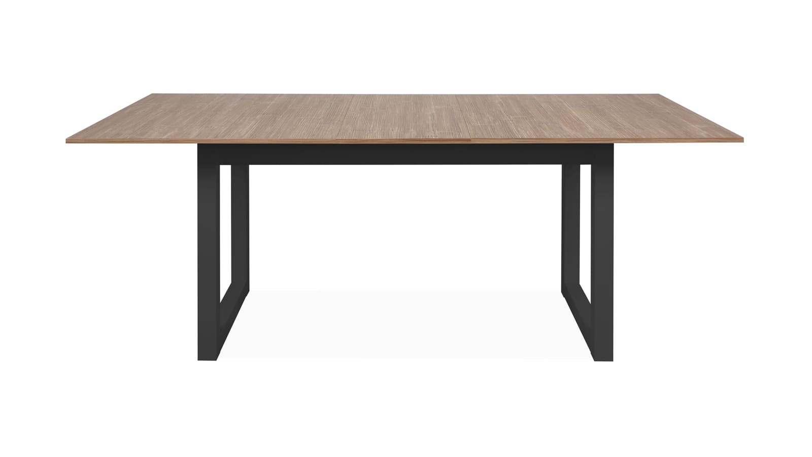 Table extensible effet bambou 160/200 cm, piètement anthracite - Tao